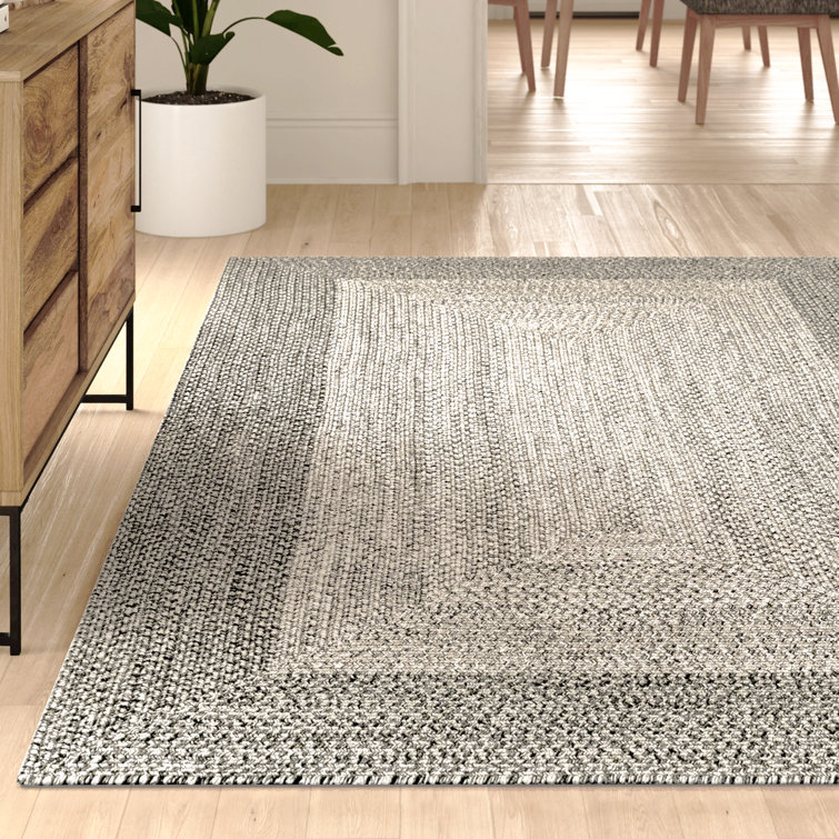 Mercury Row® Desiree Braided Indoor / Outdoor Area Rug in Charcoal